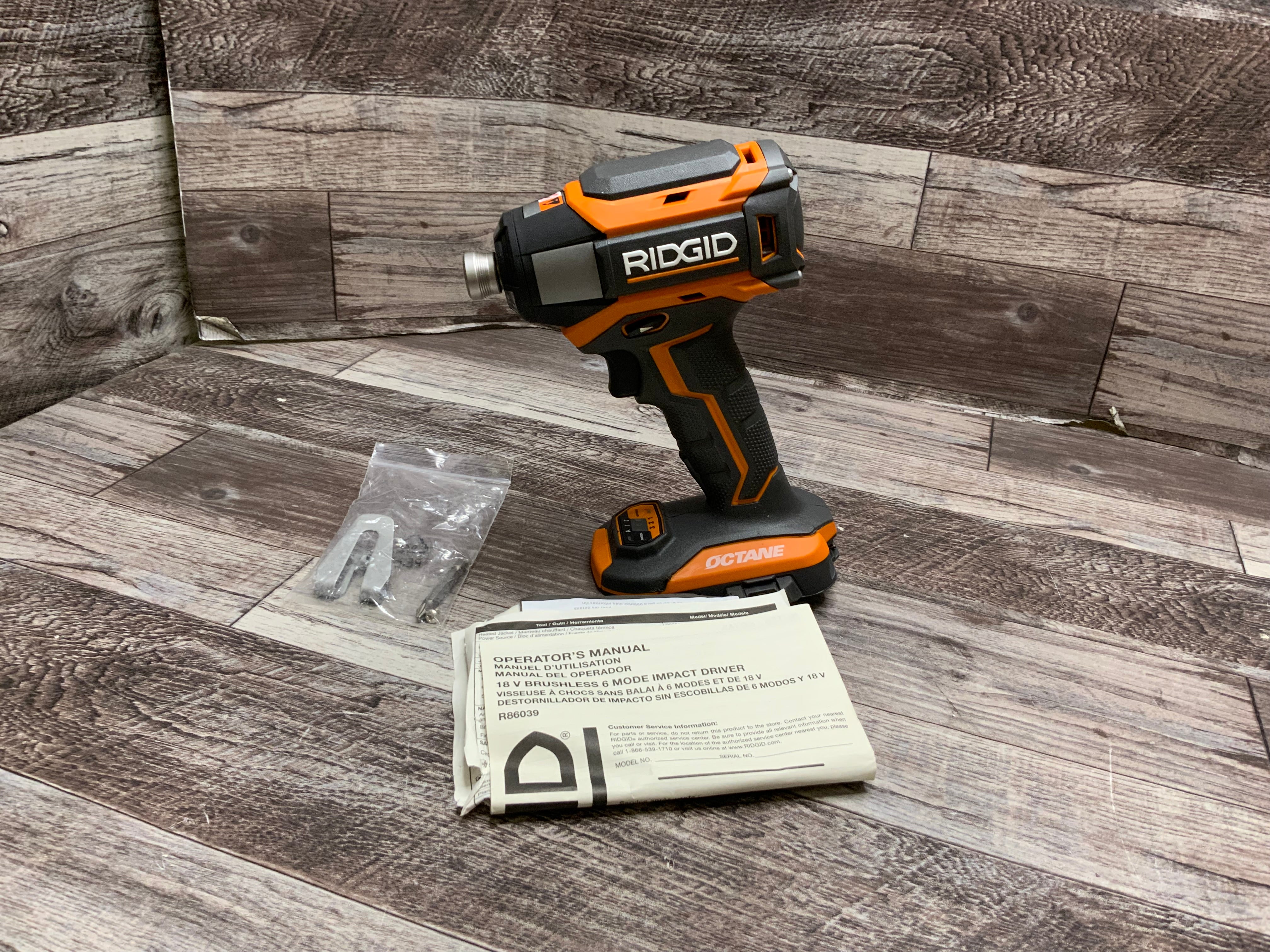 Ridgid 18V Brushless Cordless 6-Mode 1/4 in Impact Driver - R86039B (Tool Only) (8129034879214)